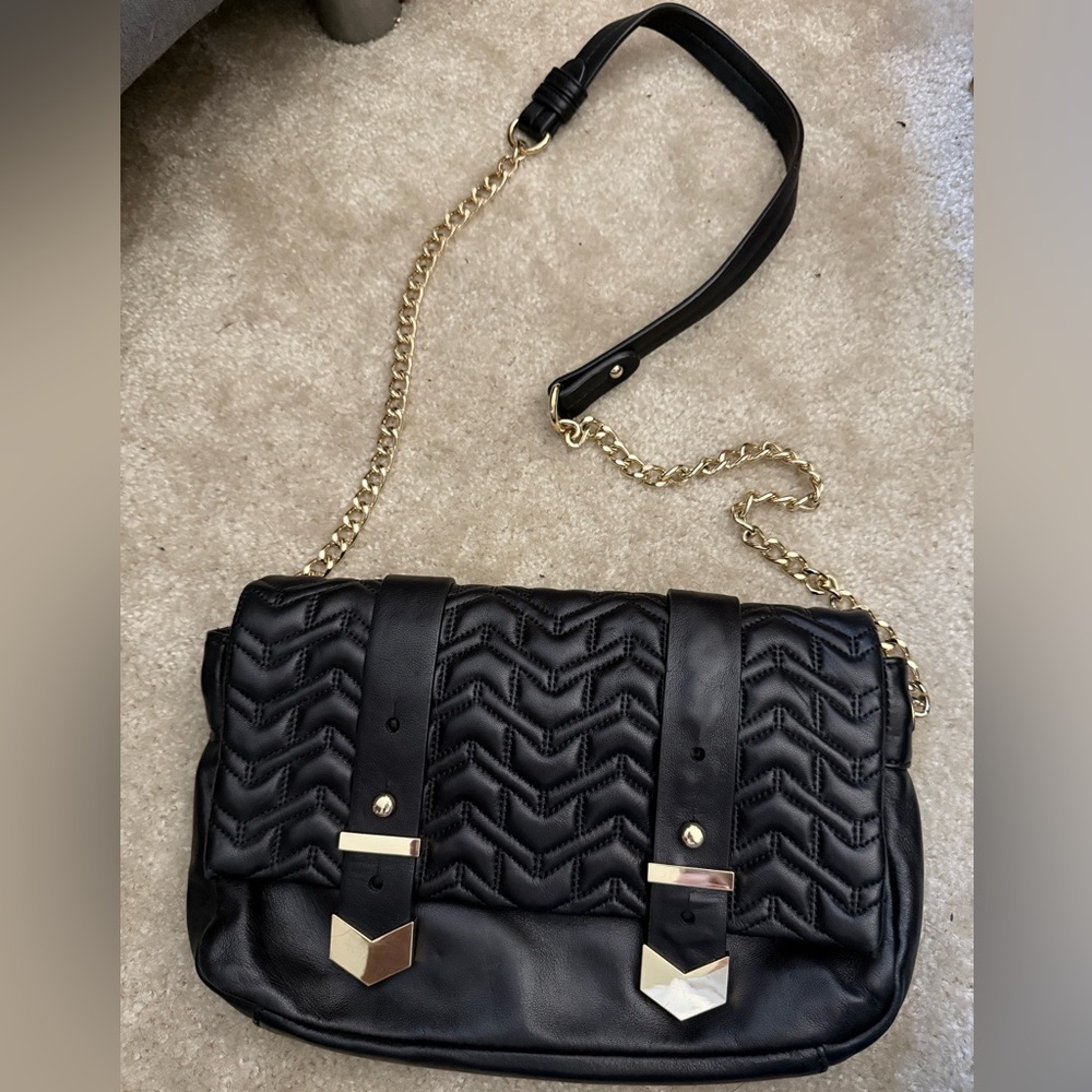 Date night purse (Black Quilted Chain Strap Bag)